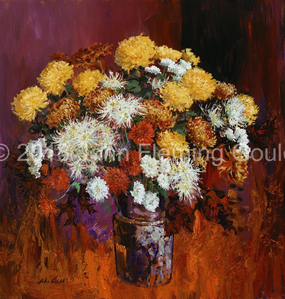 Chrysanthemums — floral still life