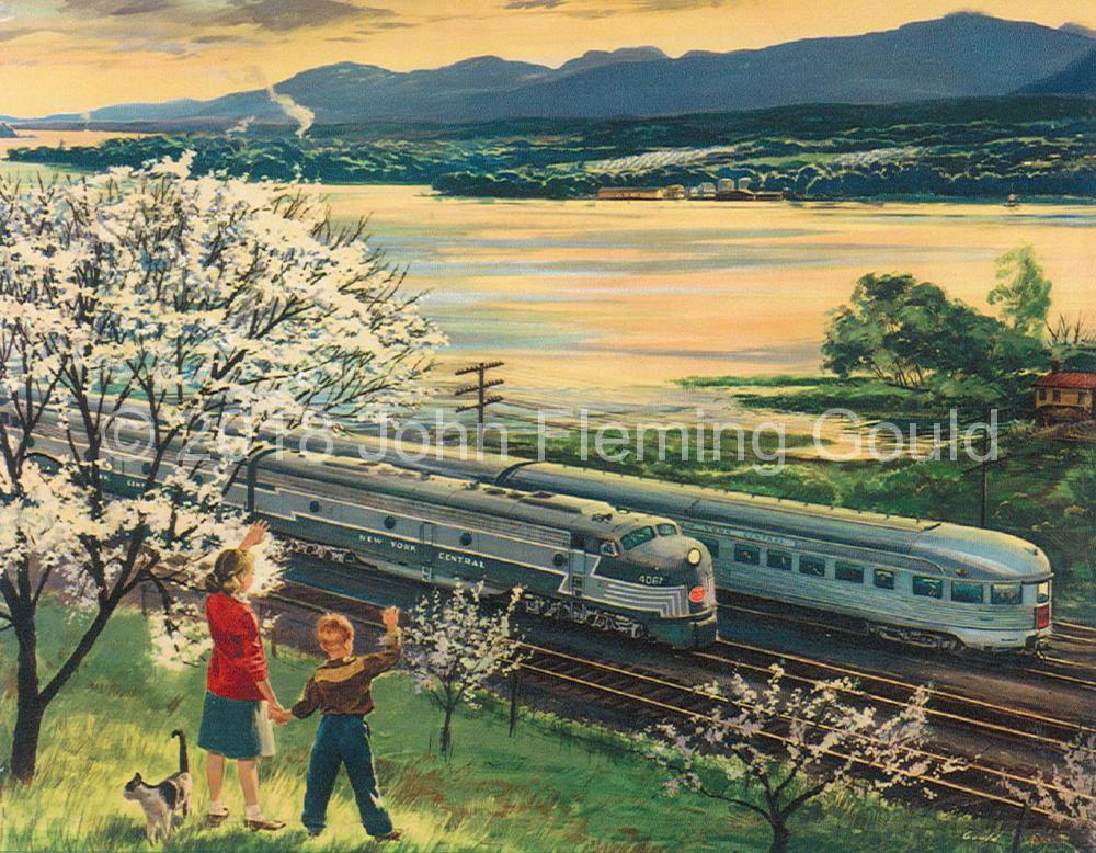 NY Central Century Limited train painting